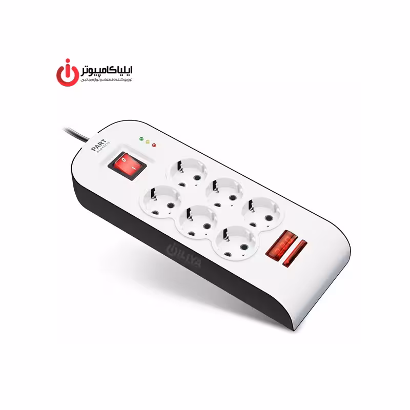 محافظ برق 6 کانال پارت الکتریک با کابل 1.8 متر مدل Part Electric 8794
