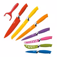 ست 8 عددی چاقو رنگارنگ سولینگن | تیغه فولاد ضدزنگ جرمانی | دسته‌های چندرنگ مقاوم | مناسب آشپزخانه‌های مدرن