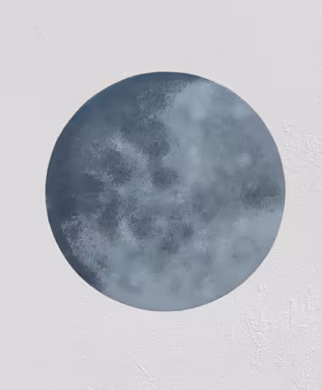 تابلو رنگ روغن ماه