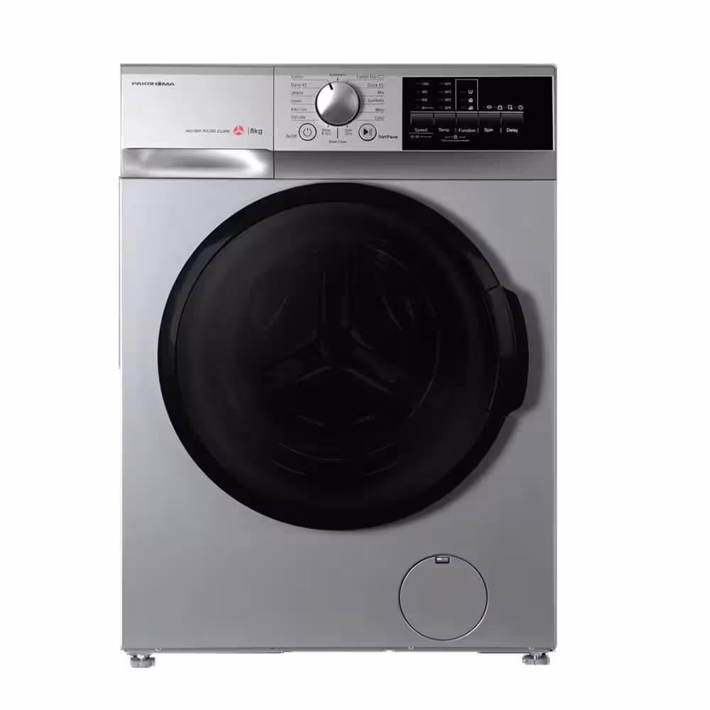 ماشین لباسشویی اتوماتیک پاکشوما مدل UWF-20801 iST ظرفیت 8 کیلوگرم سیلور