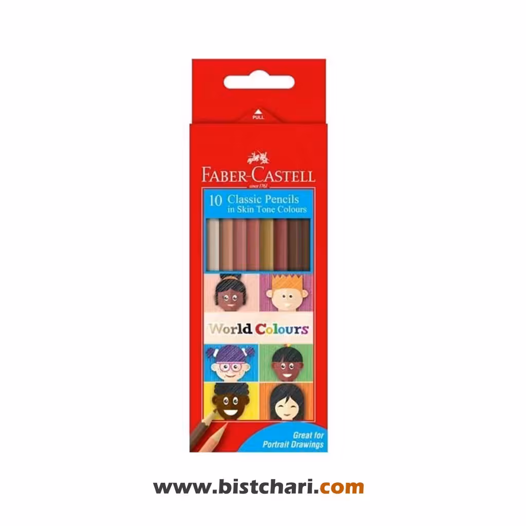 مداد رنگی 10 رنگ مدل Skin Tone کد 115802 برند فابر کاستل Faber Castell