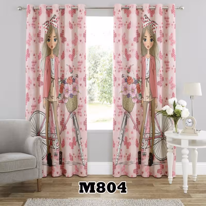 پرده سه بعدی طرح دخترانه