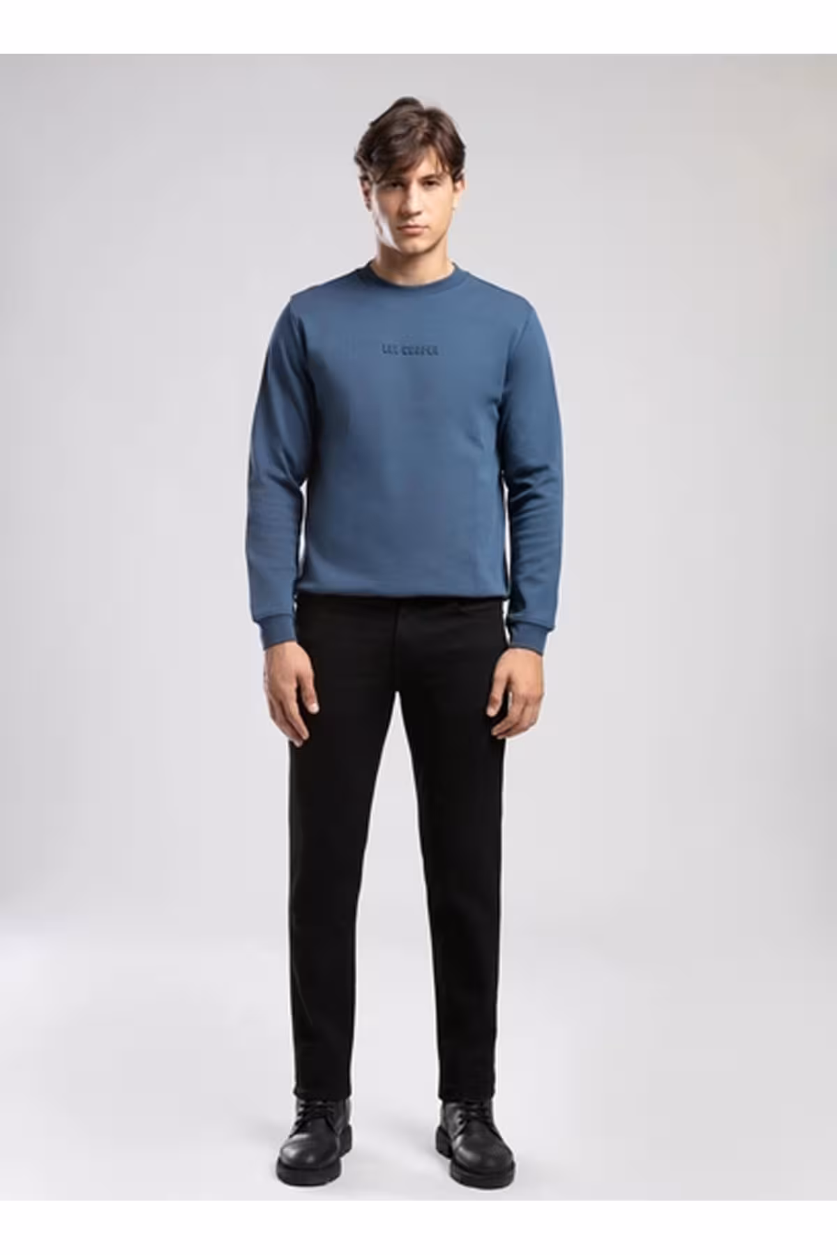 شلوار جین مردانه کمر نرمال باریک و سیاه سفید 261 LCM جاگر ماندن Lee Cooper