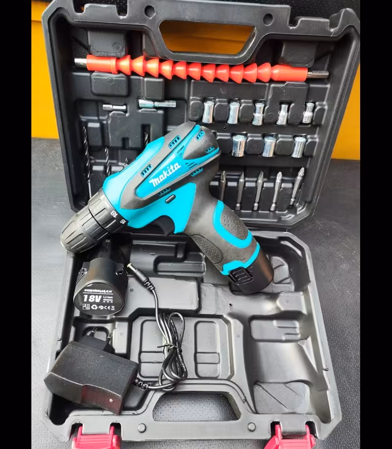 دریل شارژی پیچ گوشتی شارژی 18 ولت طرح ماکیتا مدل 18V