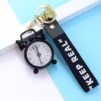 سرکلیدی آویز کیف ساعت زنگخور بند سیلیکونی مشکی 37243