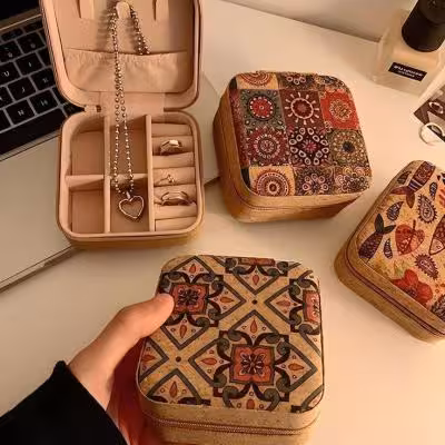 کیف جواهرات مخمل طرحدار مسافرتی باکیفیت