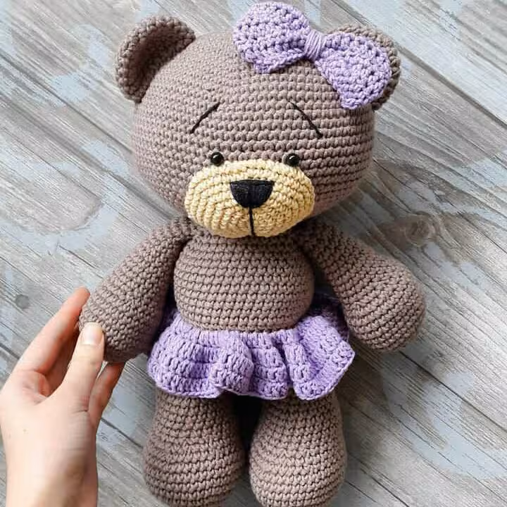 عروسک تدی بنفش