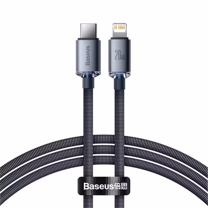 کابل USB-C به لایتنینگ باسئوس مدل Crystal Shine طول 2 متر