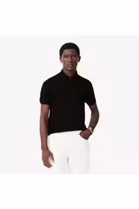 تی شرت یقه پولو مشکی مردانه سیاه چوگان پاریس تناسب معمولی Lacoste