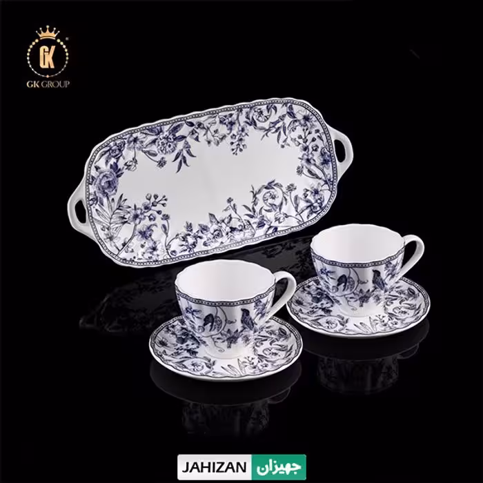 ست عصرانه خوری گلدکیش طرح لوتوس مدل GK701154-1