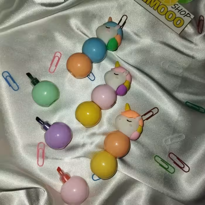 هایلایتر سه تایی سیلیکونی یونیکورن 
