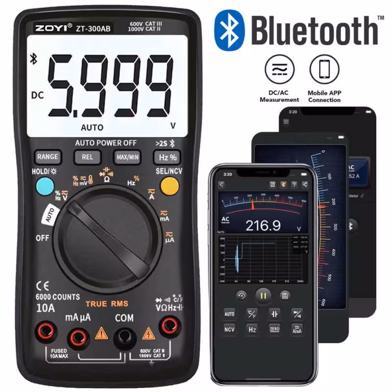 مولتی متر اتورنج زویی   بلوتوث ZOYI ZT-300AB