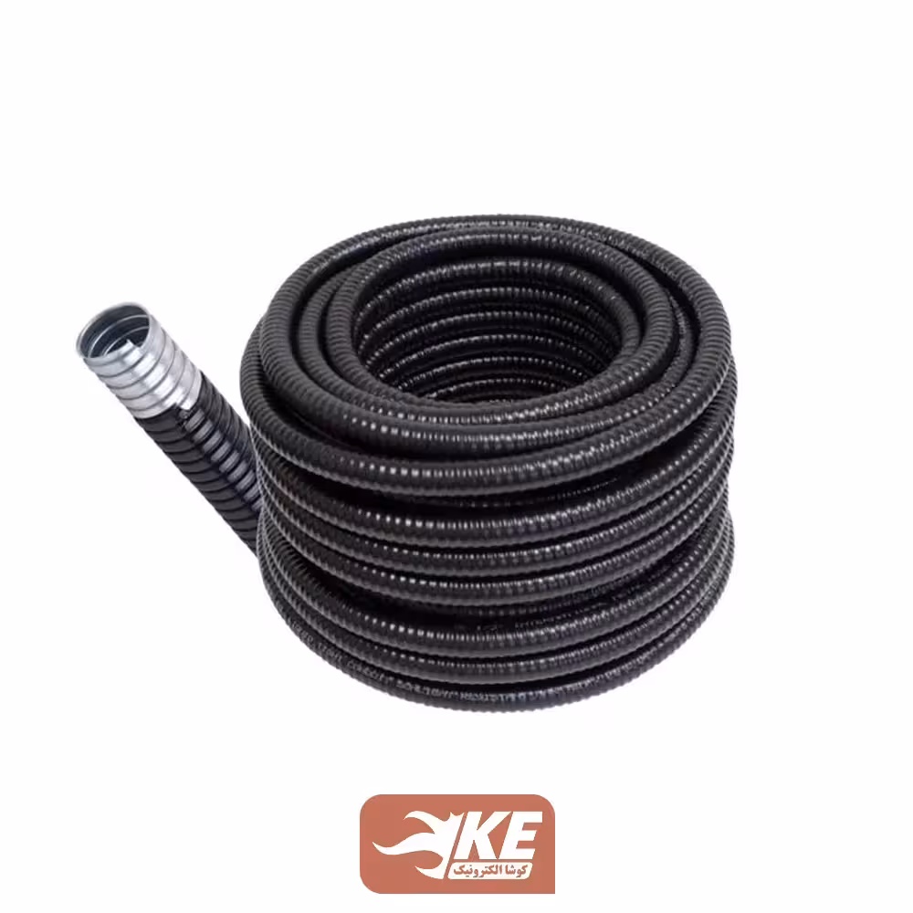 لوله فلکسی گالوانیزه روکشدار سایز 25 مشکی توس فلکس MC1P-BL-25