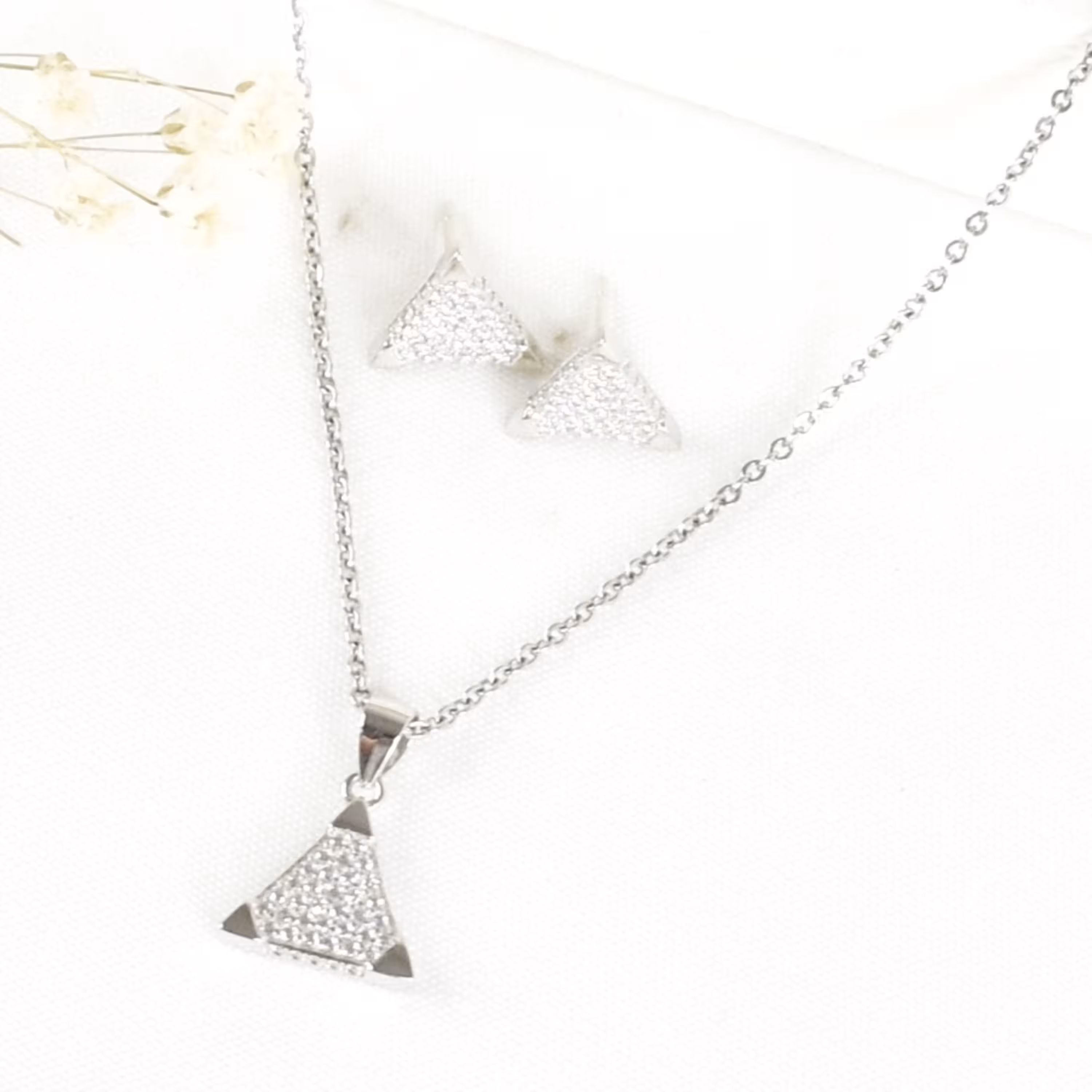 نیمست نقره مثلثی عیار925 کد 6987