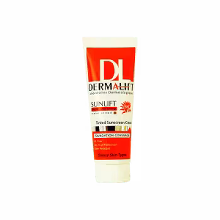 کرم ضد آفتاب رنگی SPF50 پوست چرب درمالیفت 40 میلی لیتر