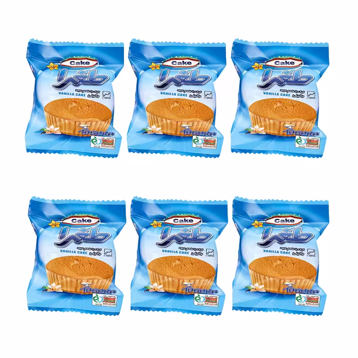 کیک تکی وانیلی طغرا بسته 24 عددی