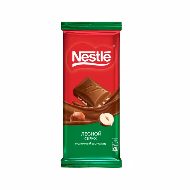 شکلات تخته ای فندقی نستله Nestle وزن 82 گرم