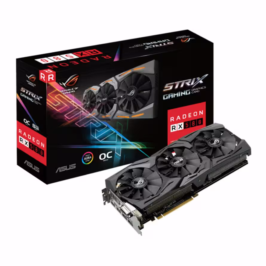 کارت گرافیک ایسوس ROG STRIX RX580 O8G GAMING