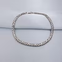 دستبند نقره سیاه قلم مردانه کرال مدل BSM B79