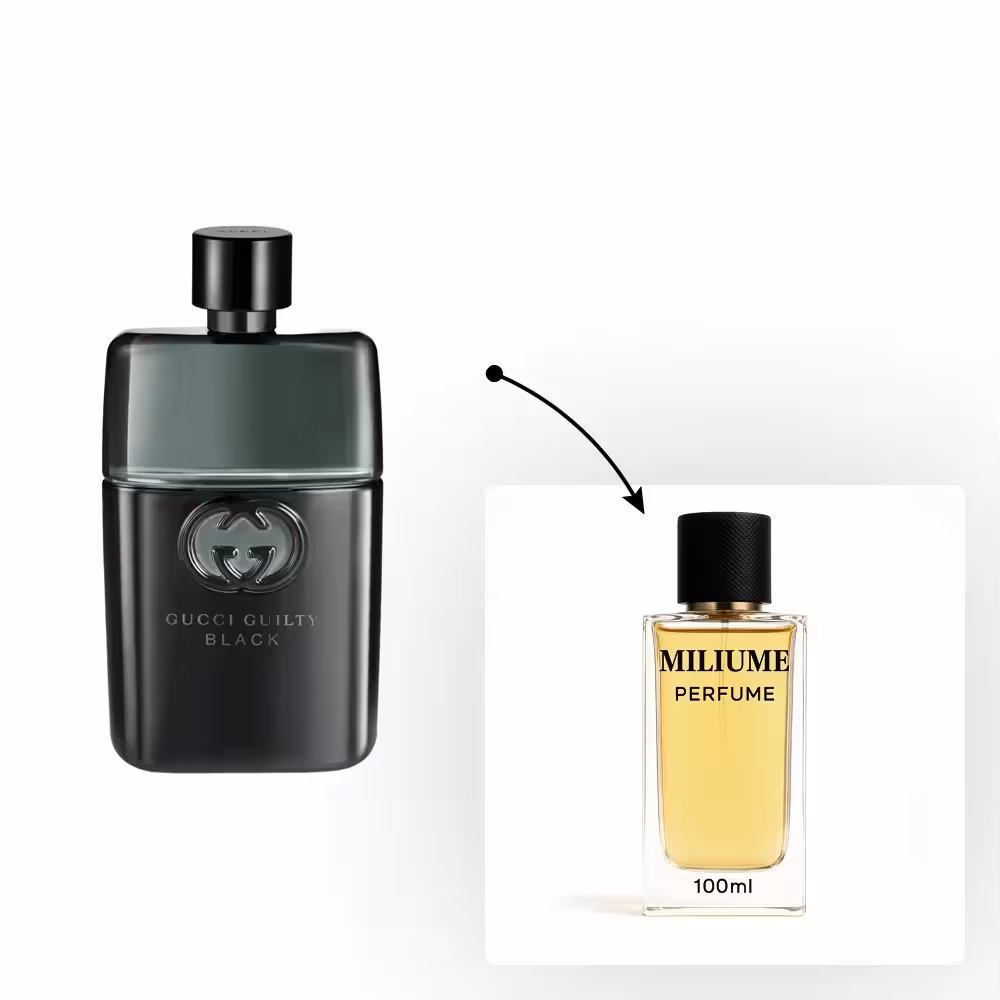 اسانس عطر Gucci Guilty Black Pour Homme برند Argeville - کد 1152 - گوچی گیلتی بلک 100ML - میلیوم پرفیوم