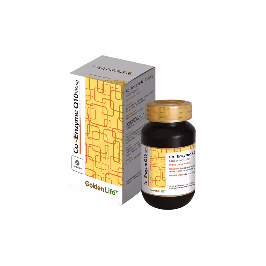 قرص کوآنزیم کیوتن 100 میلی گرم گلدن لایف 30 عدد