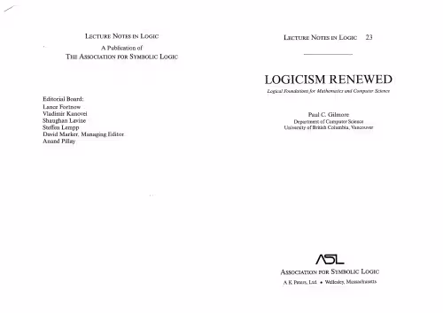 خرید و دانلود نسخه کامل کتاب Logicism Renewed: Logical Foundations for Mathematics and Computer Science