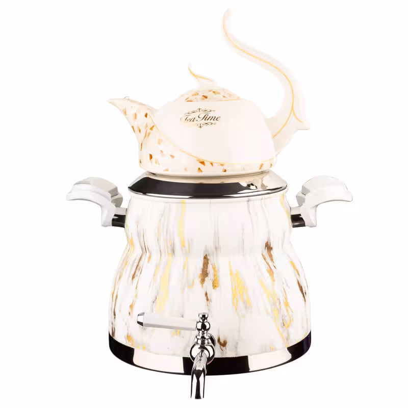 ست کتری و قوری کروپ ست مدل ماربل 1222