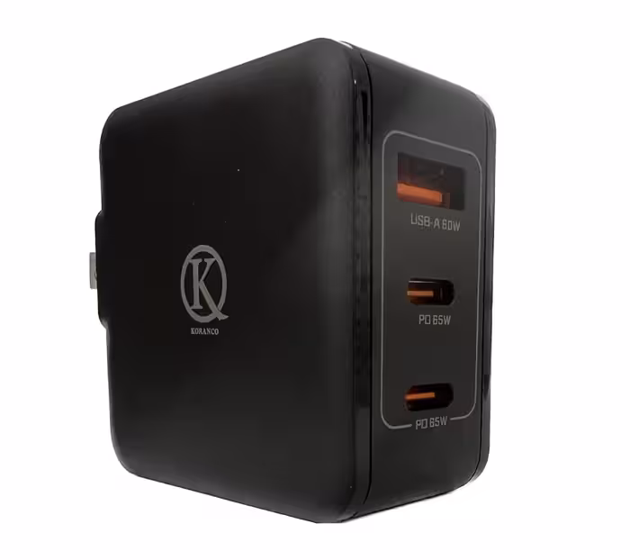 خرید و قیمت آداپتور شارژر 65W کورانکو با دو پورت TYPE C پشتیبانی از PD