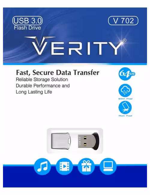 فلش مموری وریتی مدل V702 USB3 ظرفیت 64 گیگابایت