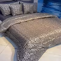 روتختی مخمل طلاکوب طوسی تیره