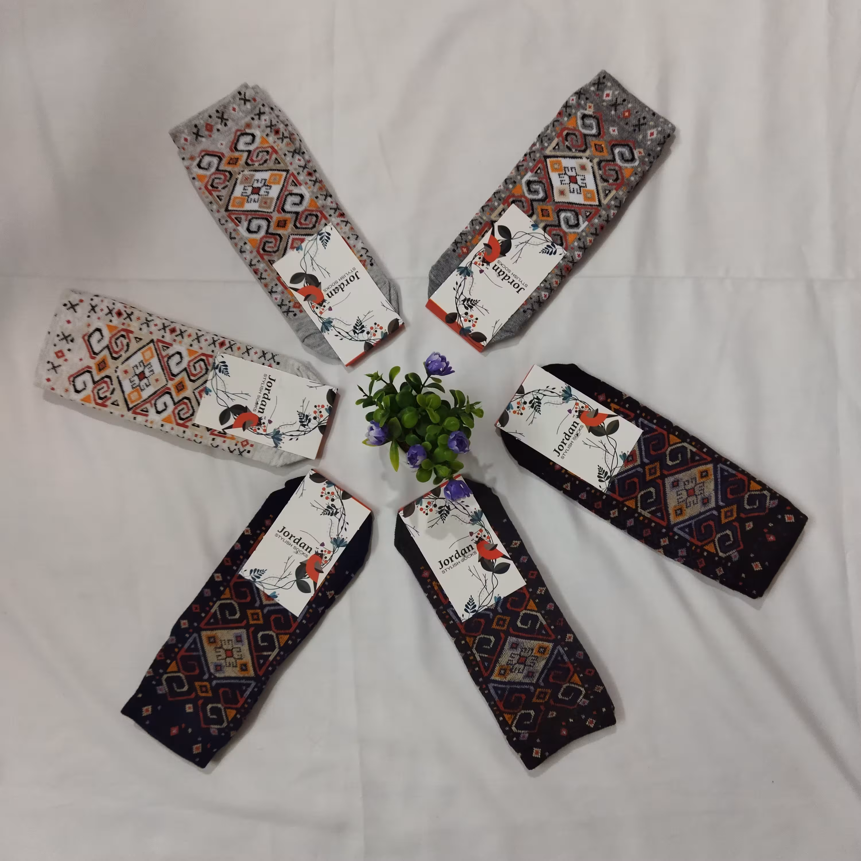 جوراب نخی مچی زنانه طرح سنتی