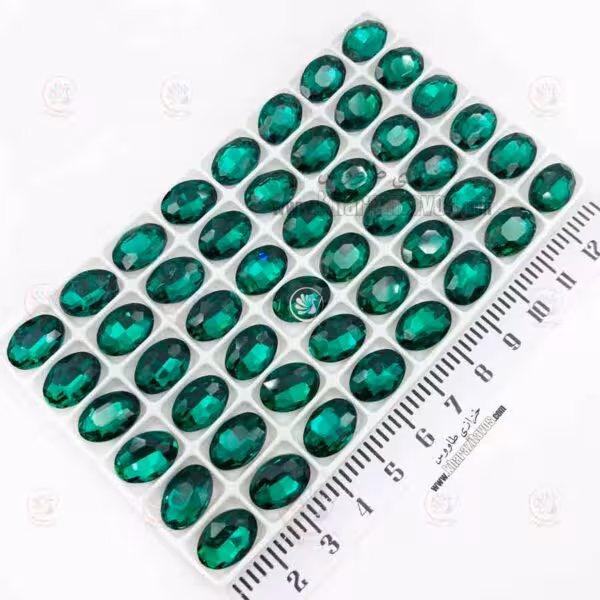 سنگ بیضی 10 در 14 ( سبز ) ورق 48 عددی