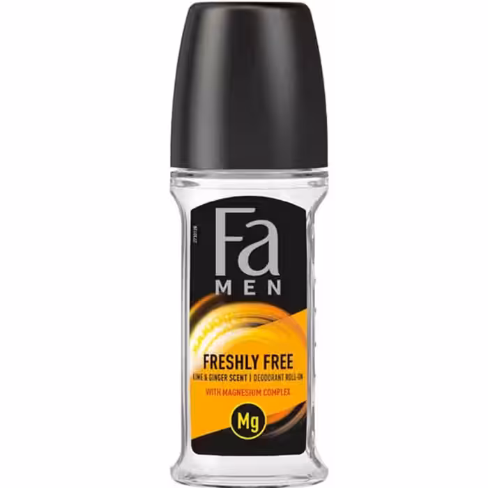 مشخصات، خرید و قیمت رول ضد تعریق مردانه فا Fa- Freshly Free با رایحه لیمو و زنجبیل 50 میل ⭐️ ویان مارکت