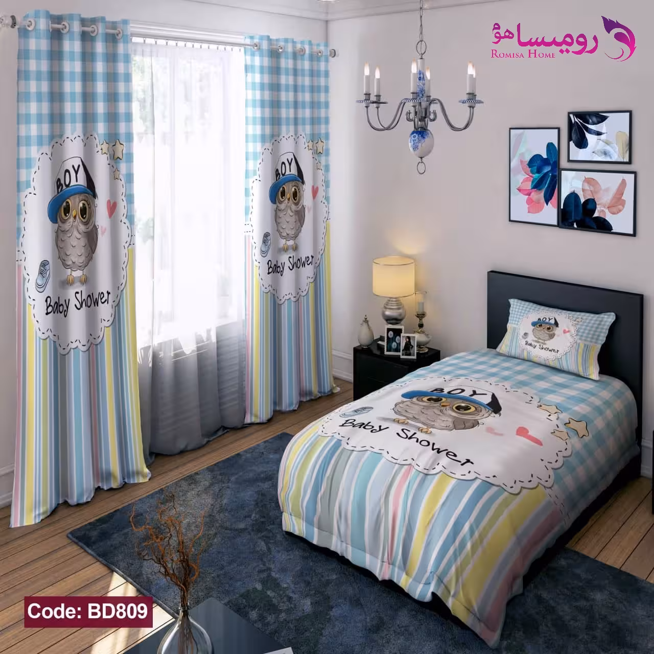 قیمت و خرید روتختی طرح جغد یک نفره برند دکو کد BD809