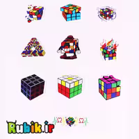 پک استیکر روبیکی 10 تایی مدل آقای سکسکه Cube Pattern Graffiti Stickers set(50pcs)