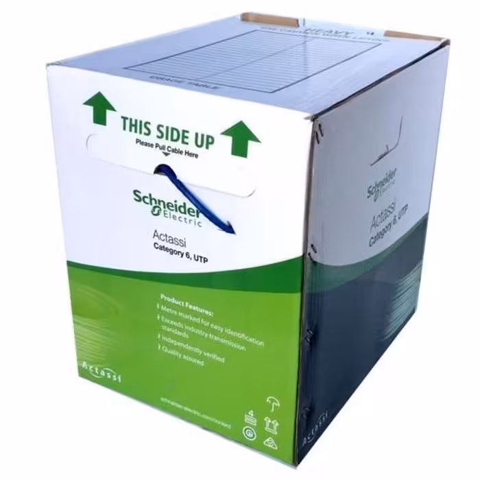 کابل 4 زوج با سیم مسی 305 متری اشنایدر مدل Actassi CAT6 UTP