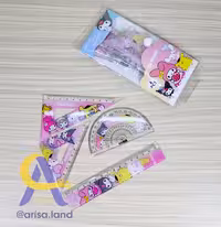 ست خط کش طرح کرومی (سانریو) (OUTLET)