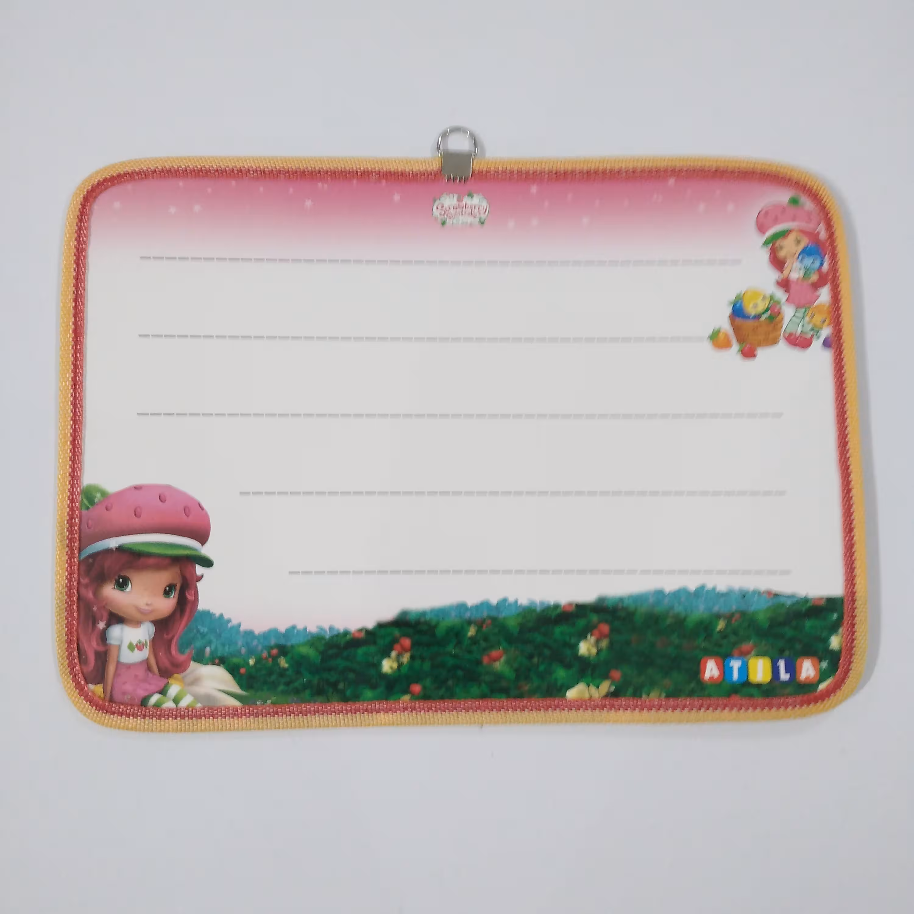 تخته وایت برد دو طرفه فانتزی 35 در 25 طرح توت فرنگی