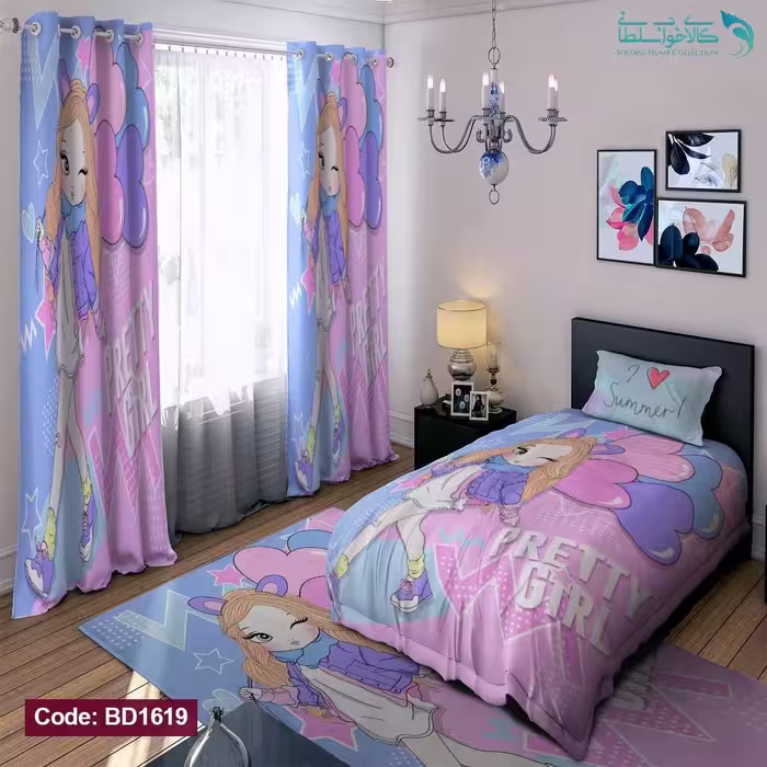 روتختی طرح دختر ناز یکنفره کد BD1619