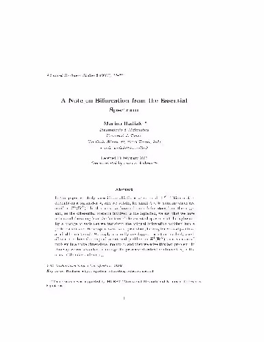 خرید و دانلود نسخه کامل کتاب A note on bifurcation from the essential spectrum