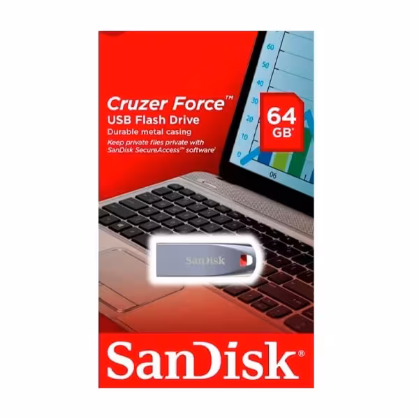 فلش سن دیسک Cruzer Force ظرفیت 64 گیگابایت