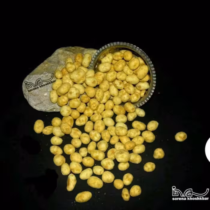 بادام زمینی روکشدار با طعم گلپر در بسته بندی 650 گرمی