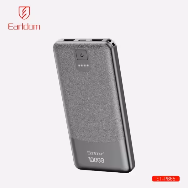 پاوربانک ارلدام مدل ET-PB65 ظرفیت 10000 میلی آمپر