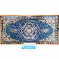 پشتی فرش ماشینی 700شانه رنگ آبی کد 28