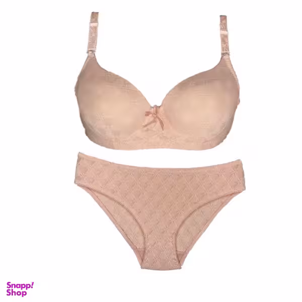 ست شورت و سوتین اسفنجی زنانه کد 3112 رنگ گلبهی