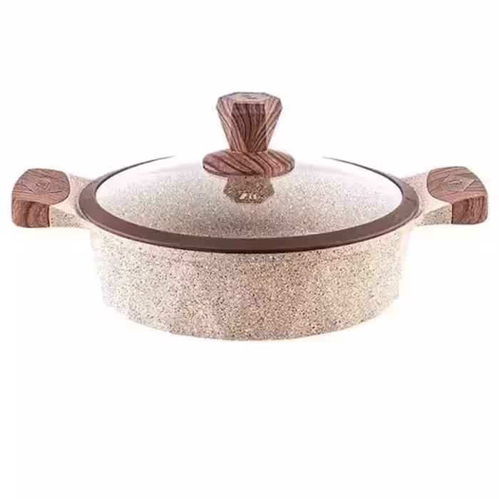 ماهیتابه زیو گرد درب دار دایموند مدل Z-8172 سایز 26