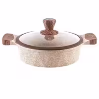ماهیتابه زیو گرد درب دار دایموند مدل Z-8172 سایز 26