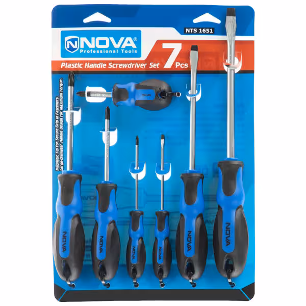 سری پیچ گوشتی دسته پلاستیکی 7 عددی NTS-1651