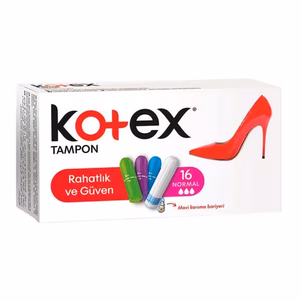 تامپون کوتکس kotex سایز Normal بسته 16 عددی