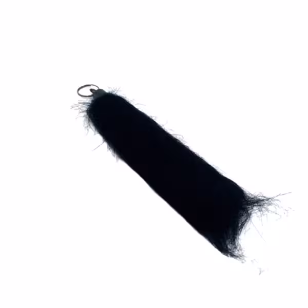 آویز تزئینی خودرو طرح دم روباه متوسط رنگ مشکی